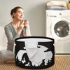 LLCXCSI Sasquatch Storage Baskets Bigfoot Moon Foldable Round Organizer Bins