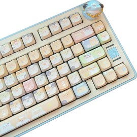 Mao Height - Juego de teclas con forma de gato para teclas PBT personalizadas, adecuado para interruptor Cherry MX 61/87/104/108 y otros teclados mecánicos (lindo mouse)