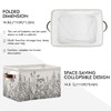 KEEPREAL Black and White Flowers Storage Baskets,Decorative Collapsible Rectangular Canvas