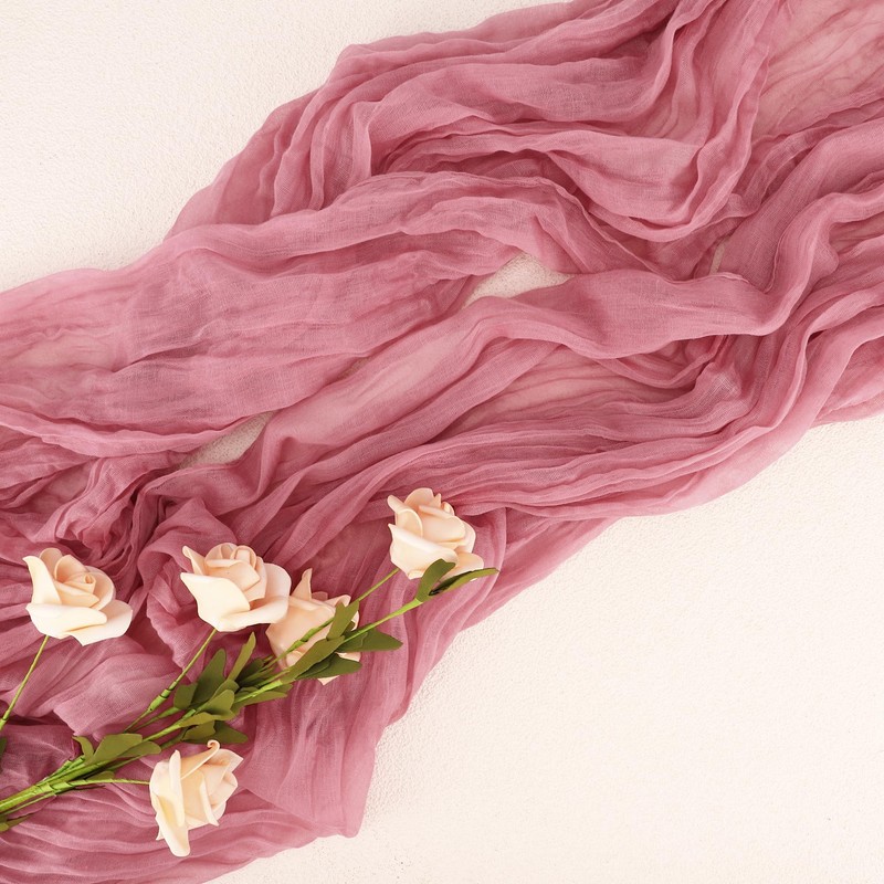 CAPASTEC Cheesecloth Table Runner, Rustic Cheesecloth Table Runner for Wedding