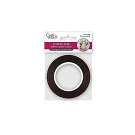 Craft Décor FL013B Floral Tape Stem Wrap: 0.5in x18.2m, Brown