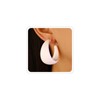 White Earrings for Women Trendy Hoop Earrings 80s 90s Earring