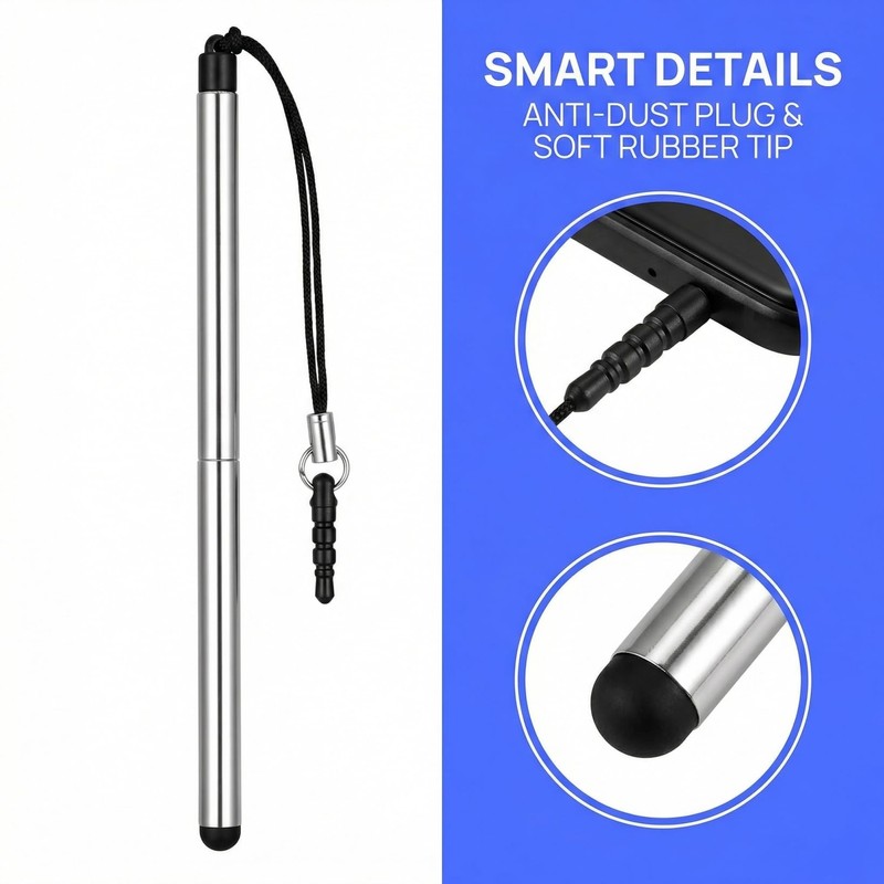 Mikikit Capacitive Stylus Pen for Touch Screens 3.86 Inch Portable