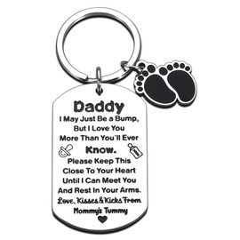 New Dad Gifts Dad Keychain - Daddy to Be Gifts, First Fathers Day, Gifts for New Dad, 1st Time Dad Gifts, Gender Reveal Gifts for Parents to Be, New Father to Be Gifts, First Time Dad Gifts from Wife