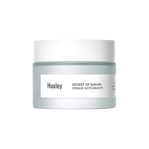 Huxley Secret of Sahara Cream Antigravity 1.69 fl. oz. | Korean Anti-aging Facial Cream | Vitamin E, F, K Prickly Pear Cactus Oil and Lecithin for Improved Skin Elasticity