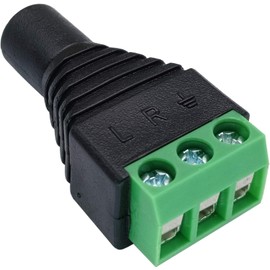 Comforty Screw Terminals Gold-Plated 4 Pieces 3.5 mm Adapter Terminal Block 3-Pin for Audio and Speaker