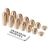 A ABSOPRO 14pcs Brass Wheel Spoke Balance Weight Refill/Set/Gold Tone