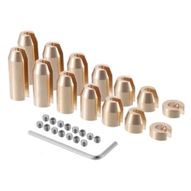 A ABSOPRO 14pcs Brass Wheel Spoke Balance Weight Refill/Set/Gold Tone