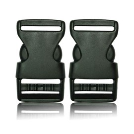 BOB-KRAFT - Buckle 20 mm / 25 mm / 30 mm / 40 mm / 50 mm, Buckle Clasp, Plastic Click Closure, Clip Closure, Buckles for Lap Strap, Replacement Buckle for Backpack, Made in the EU, black