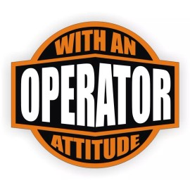 Unbranded 3pcs Operator With An Attitude Hard Hat Decals Helmet Stickers Boom Truck Crane
