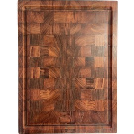 END GRAIN Exotic Hardwood Reversible Cutting Board (Honduras Mahogany, 20"x15"x2.25")