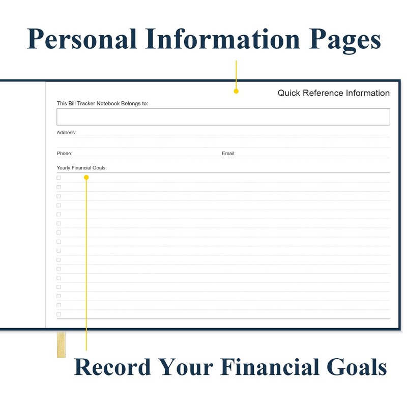 Bill Tracker Notebook - Monthly Bill Organizer & Planner for