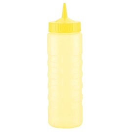 Traex 4924C-08 Color-Mate Yellow 24 Ounce Single Tip Squeeze Dispenser