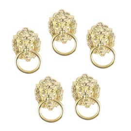 Operitacx 5 Stück Löwenkopfgriff die chinesen zinkleimverband türklinken türgriffe door knob Schubladen ziehen Vintage Schubladengriffe Zinklegungsringe Knöpfe ziehen Zinklegierung Golden