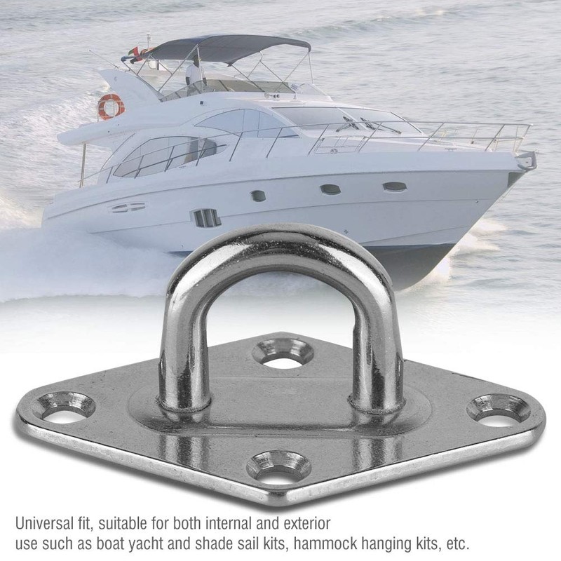 Alomejor Diamond Pad Eye 304 Stainless Steel Heavy Duty Pad