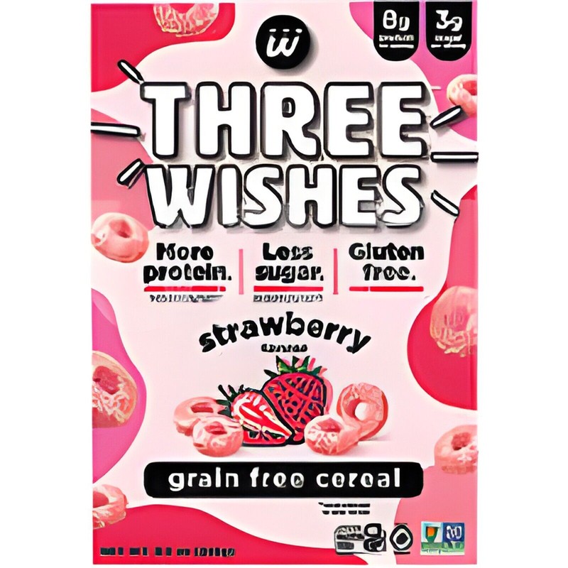 Three Wishes Cereal Strawbrry Gluten Free 8.6 OZ