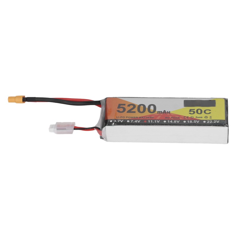 RC Lipo Battery 11.1V 50C Discharge Rate 3S 5200mAh Remote