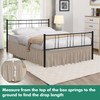 Biscaynebay Wrap Around Bed Skirts with Split Corners for Queen