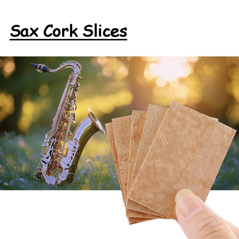Alto Saxophone Neck Cork and Key Buttons Replacement Kit, 9