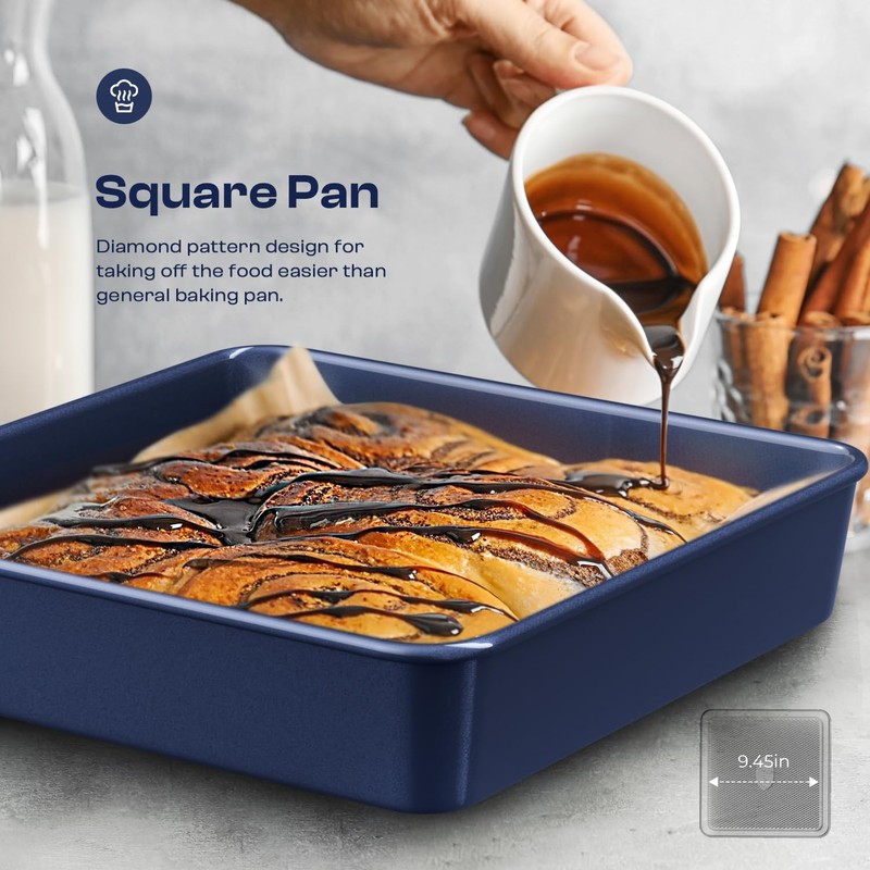 Slow Slog Baking Pans Set 8-Piece Bakeware Sets, Baking Sets
