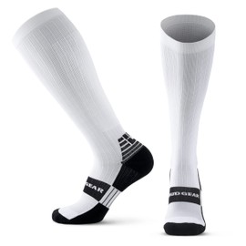 Premium Compression Socks Men and Compression Socks Women - Mens Compression Socks for Running, Womens Compression Socks, Women's Compression Socks Knee High White Compression Socks for Nurses, Travel