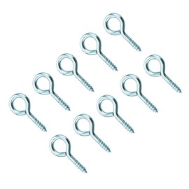 TERF® 45mm Eye Screw Hooks 45mm (1.77 inch) Ring Shape Screw Hooks Eyelet Screws Bolt Perfect For Indoor Outdoor use - Pack of 10