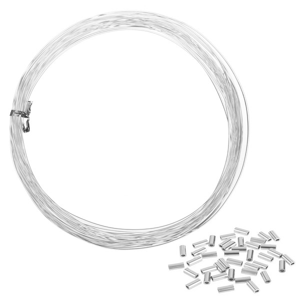 41 Pcs Invisible Hanging Wire, 105 Feet Clear Picture Wire