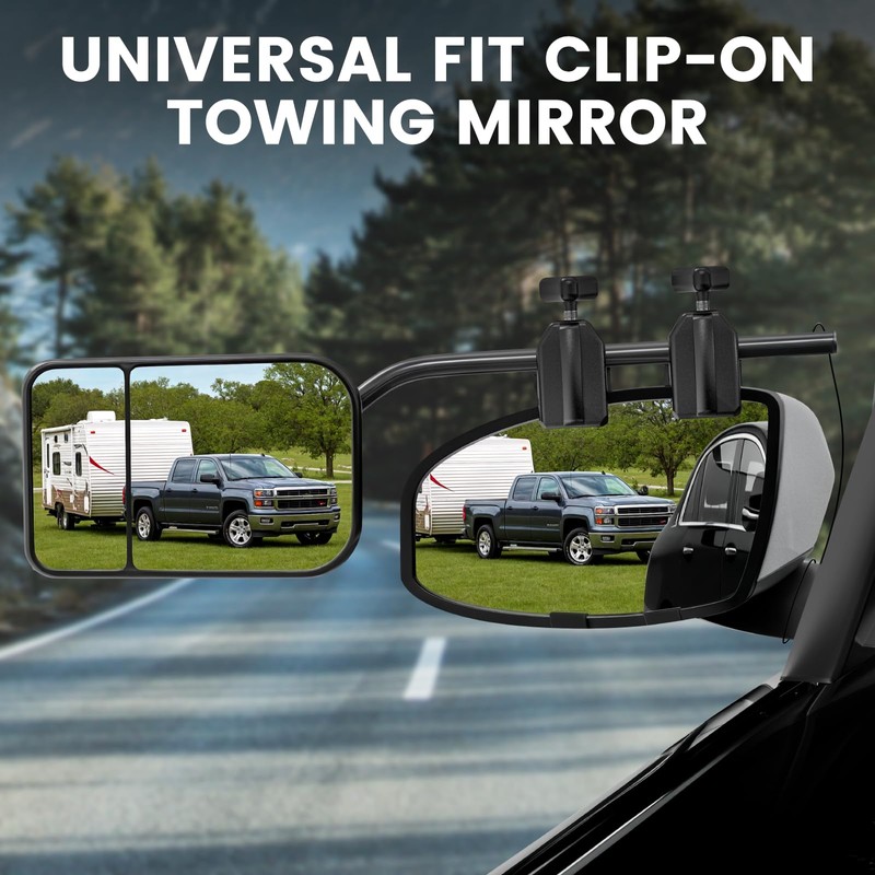 Universal Clip on Towing Mirrors Extensions for Towing, Side Mirror