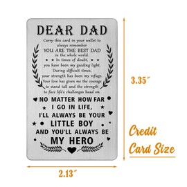 Fathers Day Cards for Dad from Son - Proud Dad Wallet Card - I Love My Dad Gifts from Son