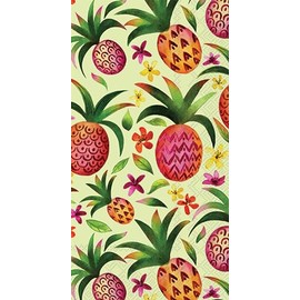 IHR Ideal Home Range Dinner Napkins Disposable 3-Ply Paper Hand Towels, 8.5" x 4.5", Pineapple Paradise, 16-Count