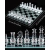 Elegant 10" Glass Chess Set - Premium Quality Board Game
