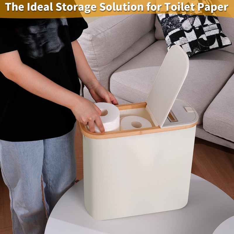 efluky Toilet Paper Storage and Holder 2 in 1, Toilet
