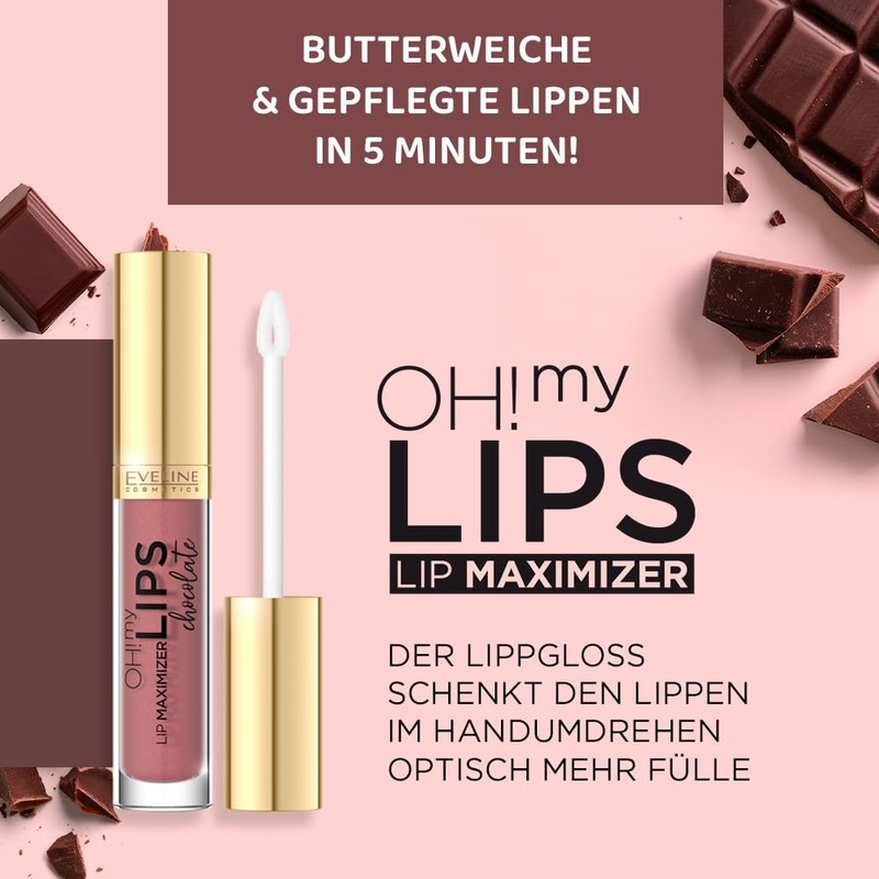 Eveline Cosmetics Lipgloss mit Chili-Pfeffer und Schokoladengeschmack