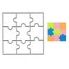 9 PCS Square Puzzle Cutting Dies, Sudoku Nine-Box Frame Die