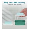 Quatish Compact Leakproof Travel Soap Case, Silicone Soap Box with
