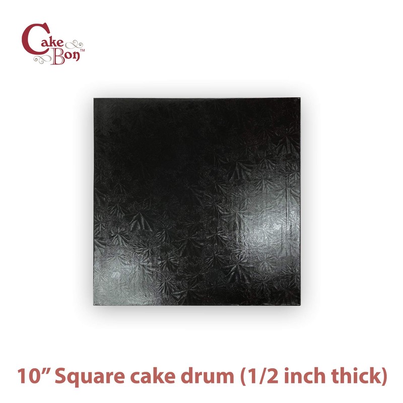 Cakebon Cake Boards Square - Sturdy 1/2 Inch Thick Drums