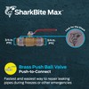 SharkBite Max 3/4 Inch Ball Valve, Push To Connect Brass