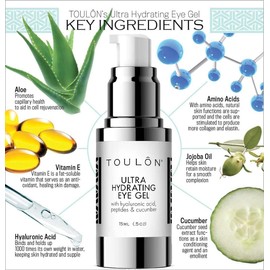 Best Eye Gel for Dark Circles and Puffiness. Reduce Wrinkles, Bags & Crows Feet. Natural & 100 Pure Firming Anti Aging Gel for Men and Women with Aloe Vera & Soothing Cucumber.,15ml (.5oz)