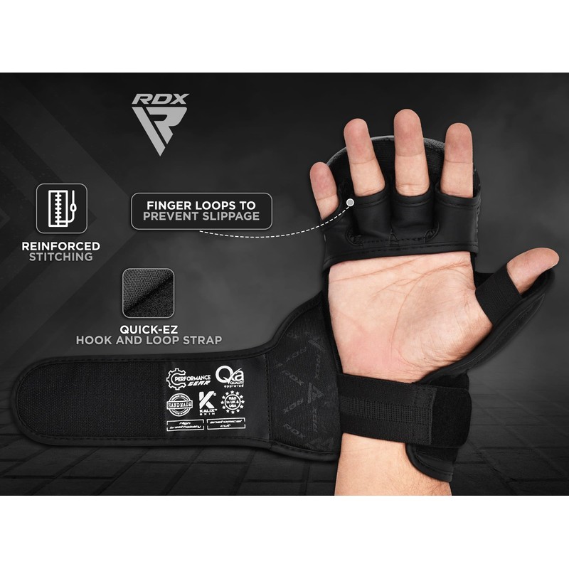 RDX IMMAF Approved Sparring Grappling Gloves, Professional Grade Hybrid Design