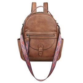 FADEON Mini Backpack Purse for Women, Designer Leather Cute Roomly Small Backpacks, Ladies Shoulder Backpack Fashion Handbag