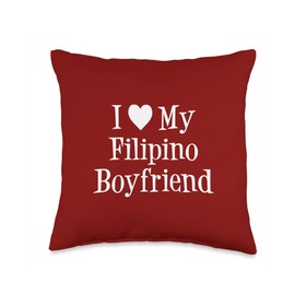 I Love My Filipino Boyfriend Throw Pillow