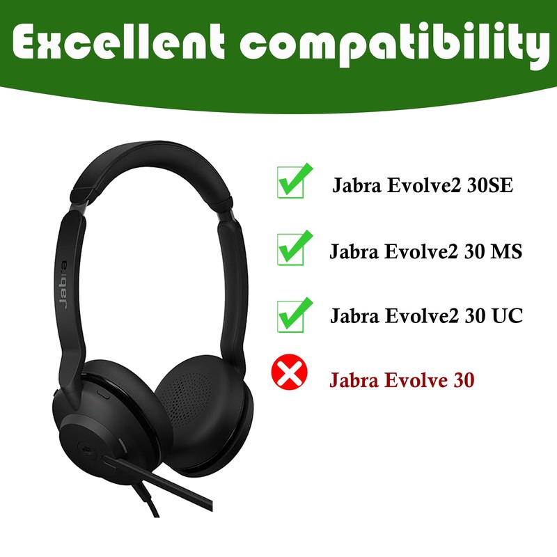 Evolve2 30 SE Earpads Replacement Cushion Compatible with Jabra Evolve2