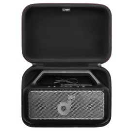 LTGEM Hard Travel Case for Soundcore Boom 2 - Protective Carrying Case Bag (Inside: 11.8" x 7.5" x 2.2"), Black