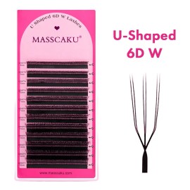 Extensiones De Pestañas Masscaku U Shape 6d Uu Mix