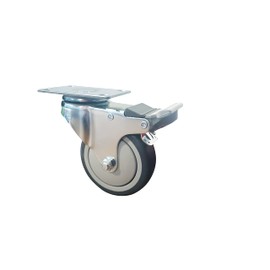 Ultimation Heavy Duty Caster Wheels – 2-Pack Swivel Casters with Brake, 4" Locking Wheels for Carts, Furniture, and Equipment – 300 lb Capacity, Smooth Rolling Replacement