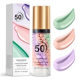 Prebase Correctora De Color Para Maquillaje Facial, Prebase Facial Con Fps 50, Prebase De Maquillaje Con Control De Grasa, Hidrata Y Humecta, Piel... 