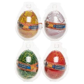 Schnooridoo 4 x Coloured Magic Dinosaur Eggs Growing and Hatching Dino Egg Party Bag Children's Birthday Party Gift