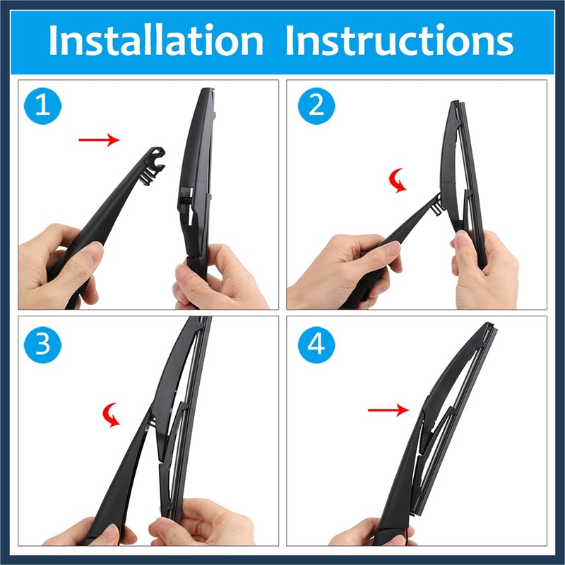 INFINAUTO Rear Windshield Wiper Blade Arm Set for Lexus CT200h