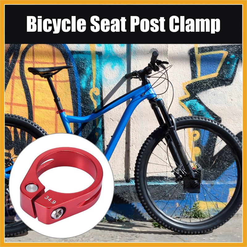Partuto 34.9mm Aluminium Alloy Bike Seat Post Clamp Seat Post