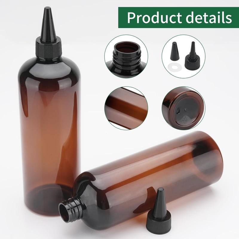 Decorniqu 2 PCS Hair Oil Applicator Bottle 500ml Applicator Bottle